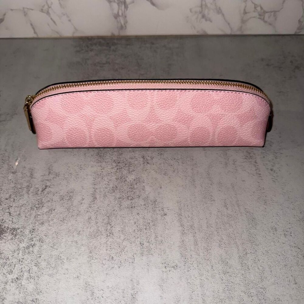 Coach powder pink pencil case
